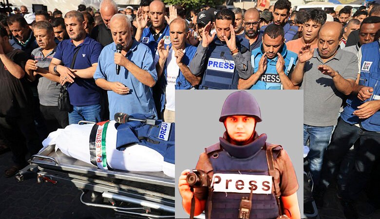 Otro periodista y su familia mueren en bombardeo israelí en Gaza