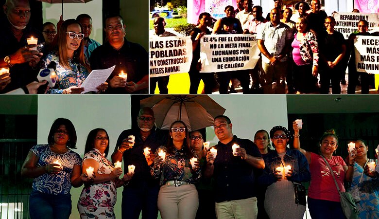 Fuerza Magisterial enciende velas para reclamar escuelas seguras y dignas